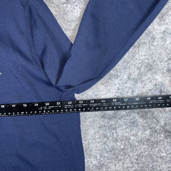 Alfred Dunner Layered Blouse Women's XL Navy Blue Beaded Anchor‎ Nautical Cruise - Picture 4 of 8